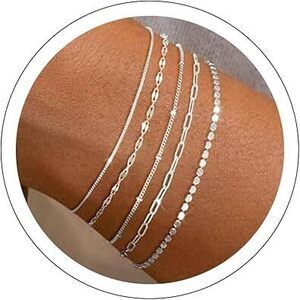 Silver Plated Bracelets For Women Trendy, Dainty Bracelets For Women Chain